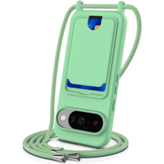A-One Brand - Google Pixel 10 Mobilskal korthållare med Rem - Grön