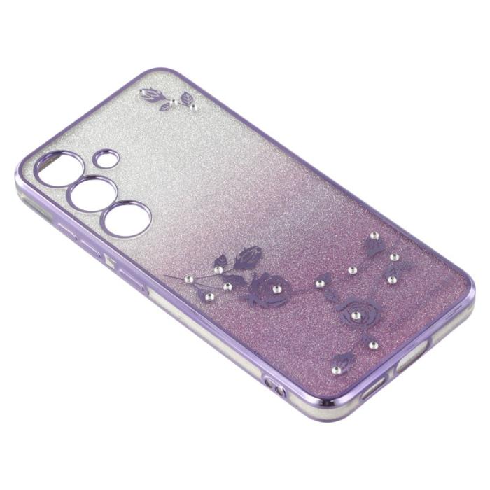 KADEM - KADEM Mobilskal till Samsung Galaxy S26 / S26 Pro Blommor TPU Flexibel - Lila