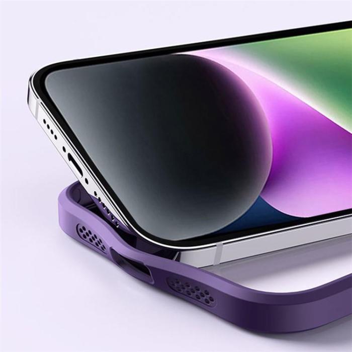 OEM - iPhone 15 Mobilskal Magsafe Kickstand - Mörkblå