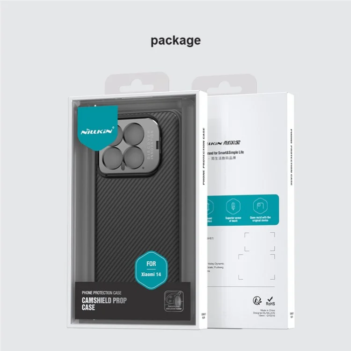 Nillkin - Nillkin Xiaomi 14 Mobilskal CamShield Prop Kickstand - Svart