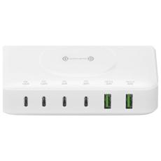 4smarts - 4smarts 7-i-1 100W Laddstation med Tr&aring;dl&ouml;s laddning &ndash; Vit