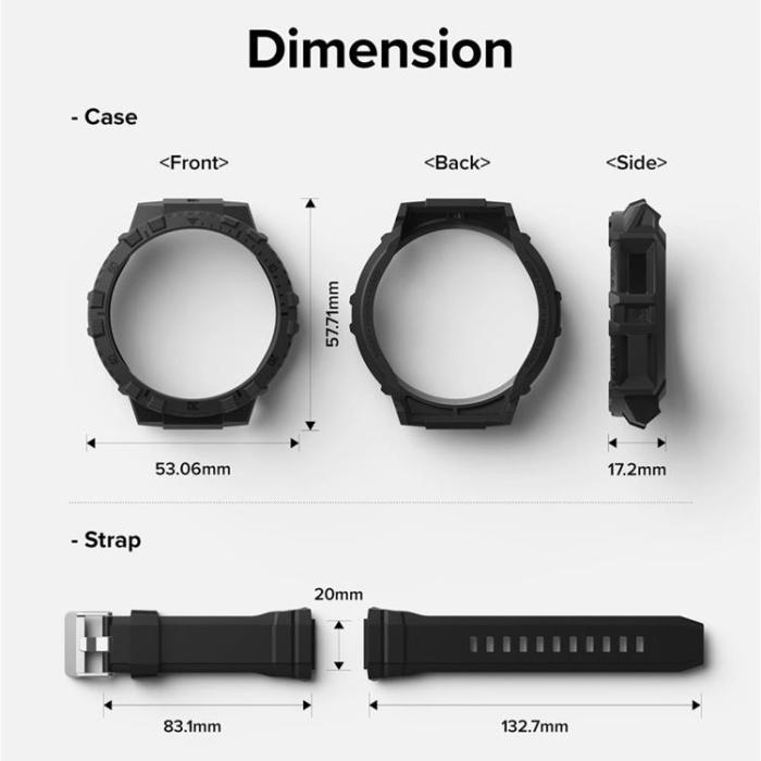 UTGATT - Ringke Galaxy Watch 5 Pro (45mm) Skal Fusion X Guard - Svart