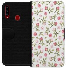 iSecrets - Pl&aring;nboksfodral till Samsung Galaxy A20s med Blommigt