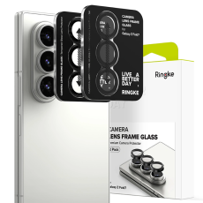 Ringke - [2-Pack] Ringke Galaxy Z Fold 7 Härdat Glas Kameraskydd - Svart