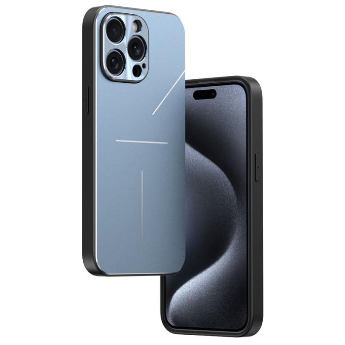 R-JUST - R-JUST RJ-52 Mobilskal till iPhone 15 Pro Aluminium + TPU Blå