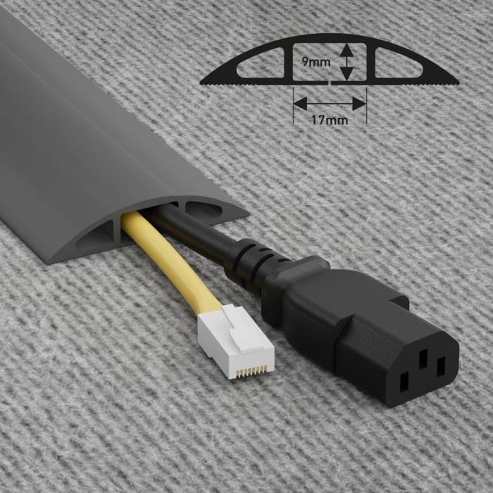 D-LINE - D-LINE Golvöverdrag Light Duty Flexibel PVC Grå 1.8m