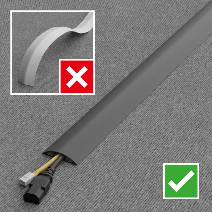 D-LINE - D-LINE Golvöverdrag Light Duty Flexibel PVC Grå 1.8m