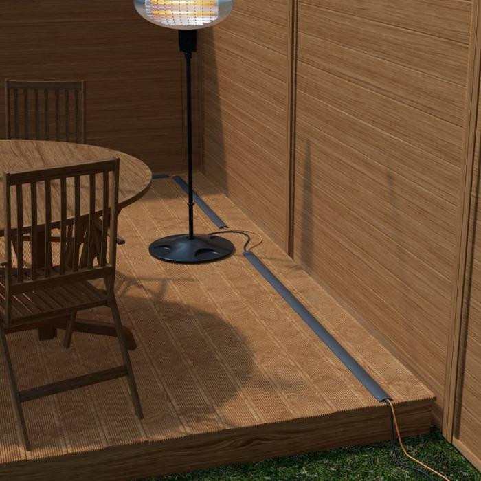D-LINE - D-LINE Golvöverdrag Light Duty Flexibel PVC Grå 1.8m