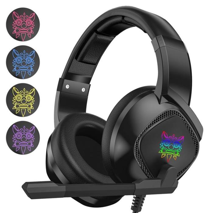 ONIKUMA - ONIKUMA Over-Ear Gaming Hörlurar med Mic PS4 PC Gamer K19 - Svart