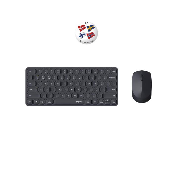 Rapoo - RAPOO Tangentbord/Mus-set 9010M Wireless Multi-Mode Svart