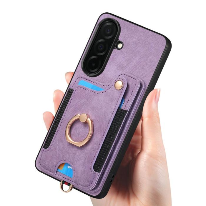 OEM - Mobilfodral för Samsung Galaxy S26 Plus Konstläder RFID - Lila