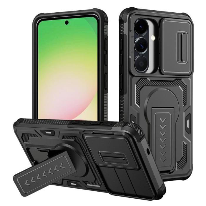 OEM - Mobilskal för Samsung Galaxy S26 PC + TPU Kickstand - Svart