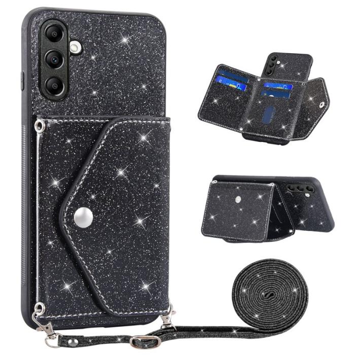 OEM - Mobilfodral för Samsung Galaxy S26 Plus Kickstand Kortfack Konstläder TPU Svart
