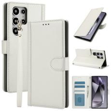 OEM - Pl&aring;nboksfodral f&ouml;r Samsung Galaxy S26 Ultra Konstl&auml;der St&auml;ll - Vit