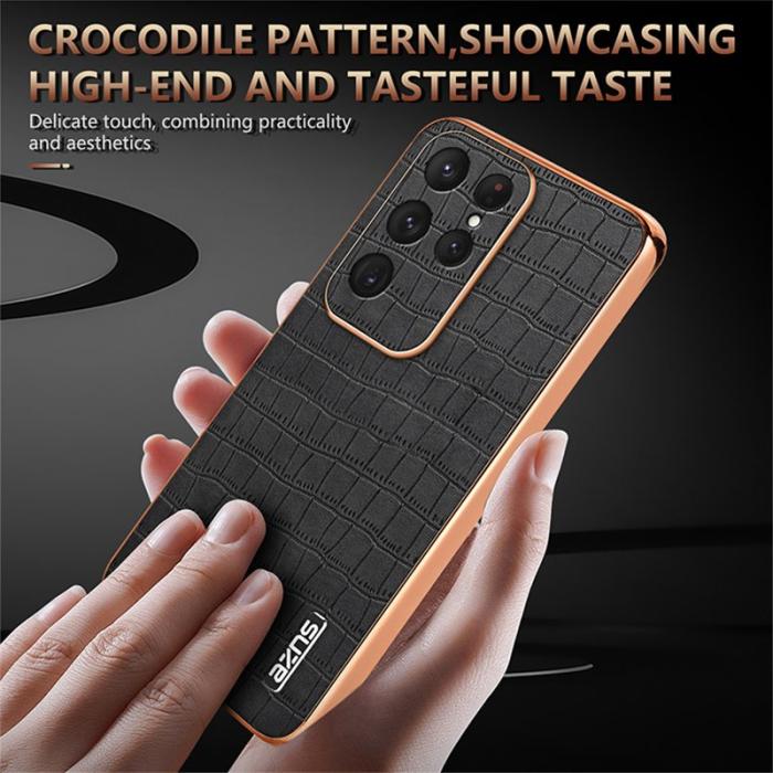 AZNS - AZNS Mobilskal för Samsung Galaxy S26 Ultra PU + TPU Krokodiltextur - Brun