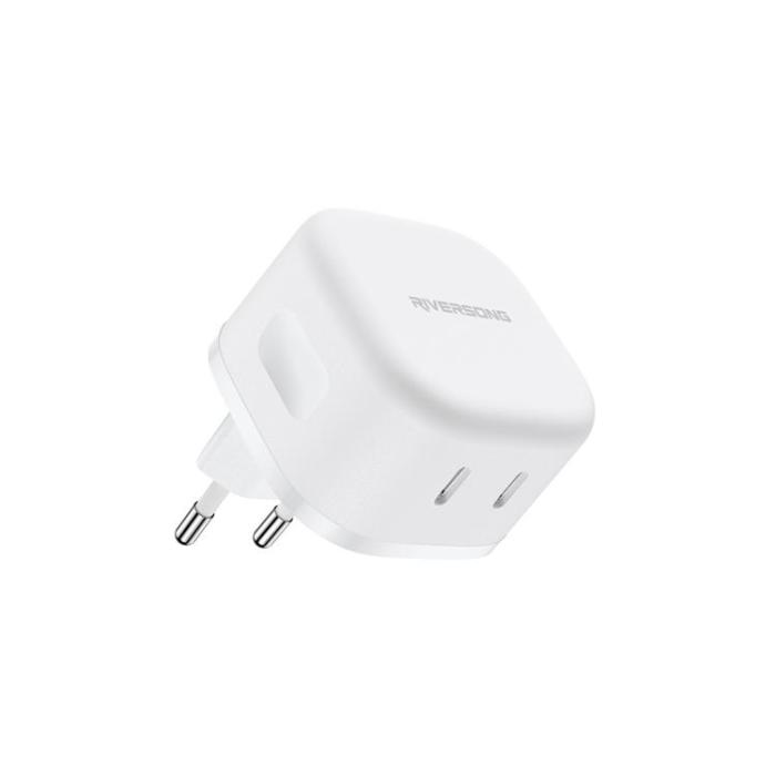 Riversong - Riversong Väggladdare 2x USB-C 35W PowerKub G35 - Vit