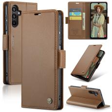 Caseme - CASEME Pl&aring;nboksfodral Konstl&auml;der f&ouml;r Samsung Galaxy A16 5G/4G - Brun