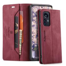 AUTSPACE - AUTSPACE Xiaomi 12S Pro 5G Wallet Fodral KonstL&auml;der - R&ouml;d
