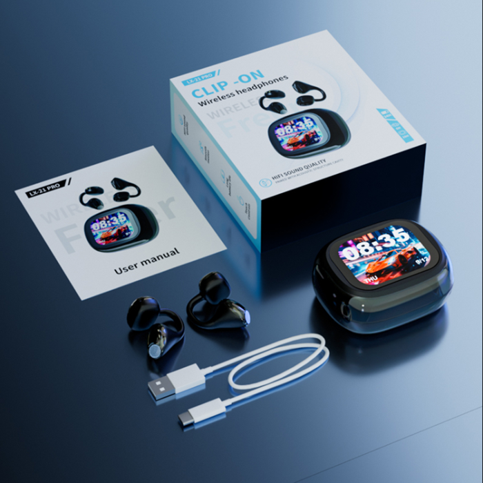 A-One Brand - Trådlösa Bluetooth-Hörlurar Open Ear Clip-on Stereo Sound LX-21 Pro
