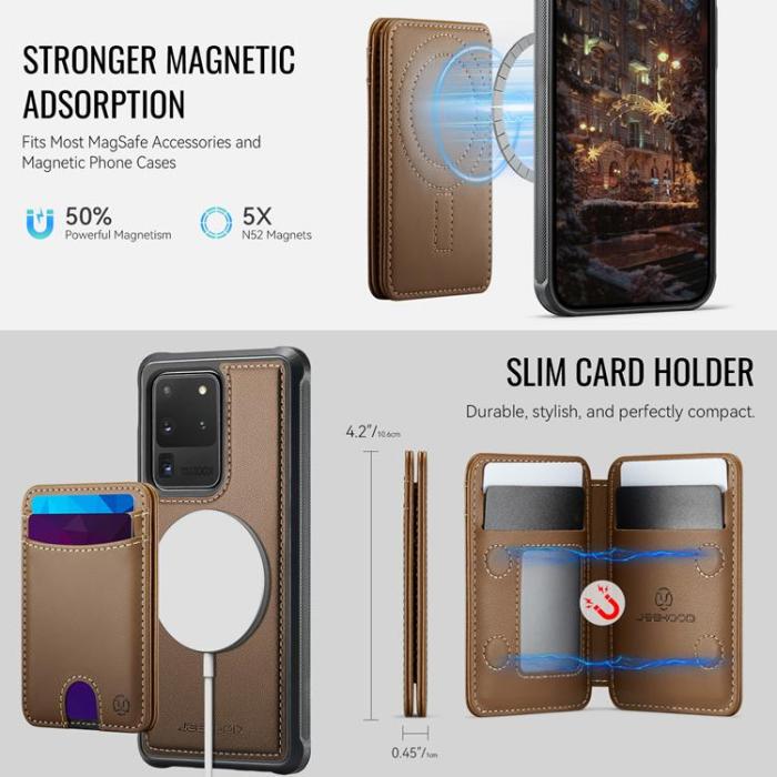 OEM - JEEHOOD Samsung Galaxy S20 Ultra Fodral Konstläder - Brun