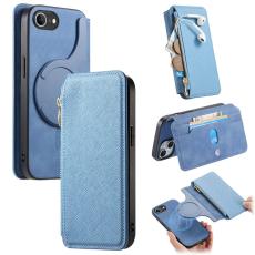 CASENEO - CASENEO iPhone 16e Pl&aring;nboksfodral Konstl&auml;der - Bl&aring;