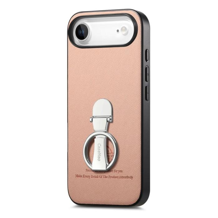 CASENEO - D.G Ming iPhone Air Fodral Fällbart Ställ Twill Konstläder - Rosa