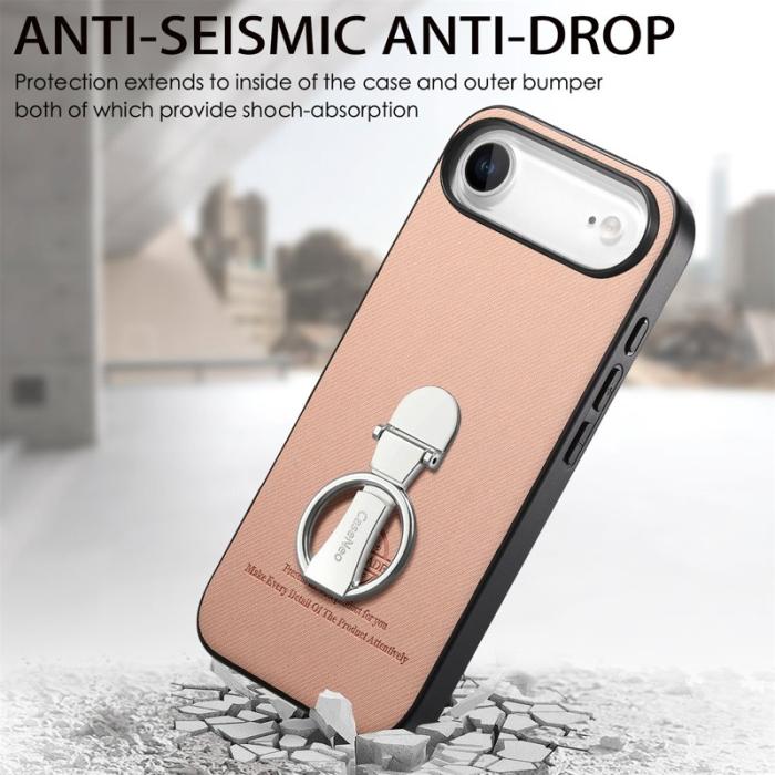 CASENEO - D.G Ming iPhone Air Fodral Fällbart Ställ Twill Konstläder - Rosa