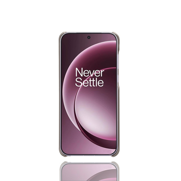 A-One Brand - OnePlus 15 5G Mobilskal Korthållare Dual PU Läder - Grå