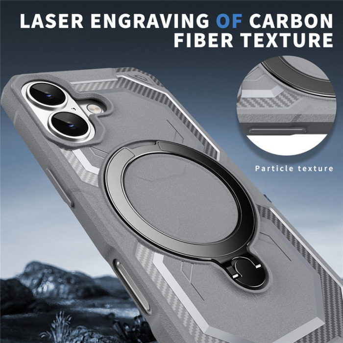 A-One Brand - iPhone 17 Mobilskal MagSafe Kickstand TPU + PC - Grå