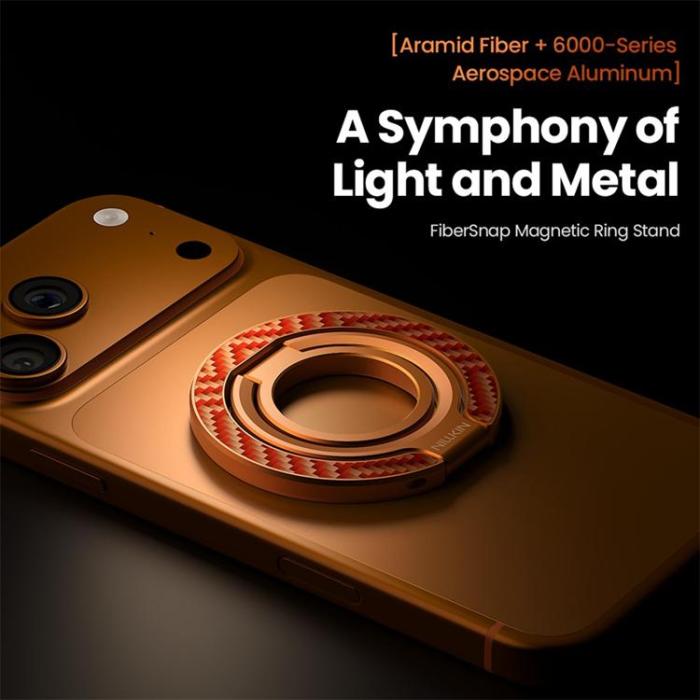 Nillkin - NILLKIN Magnetisk Ringhållare Kickstand Aramid Fiber Aluminiumhållare