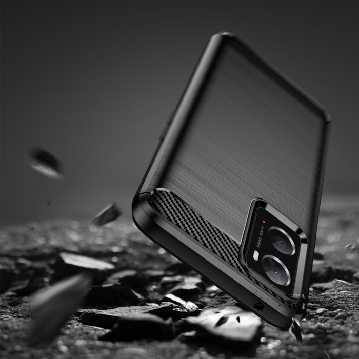 OEM - Realme 9i/Oppo A76/A36 Mobilskal Carbon Flexible - Svart