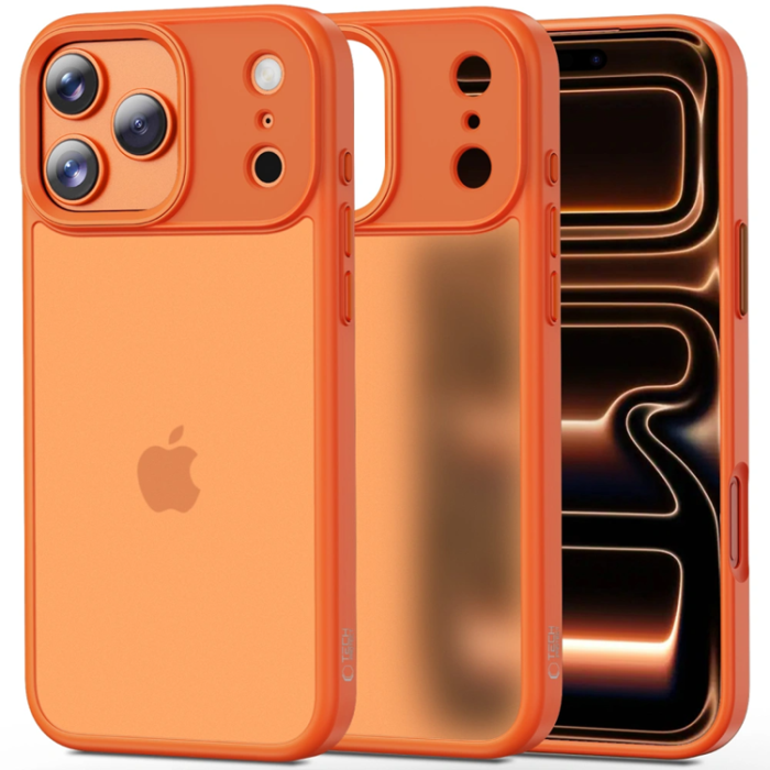 Tech-Protect - Tech-Protect iPhone 17 Pro Mobilskal Matte - Cosmic Orange