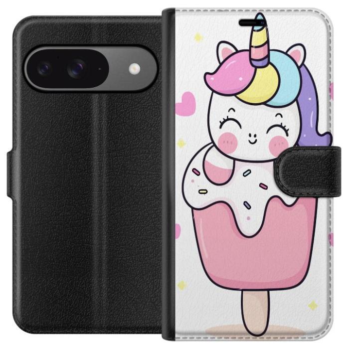 iSecrets - Plånboksfodral till Google Pixel 9 med Glad enhörning