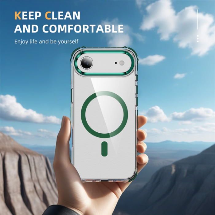 A-One Brand - iPhone 17 Air Mobilskal MagSafe Kickstand - Grön