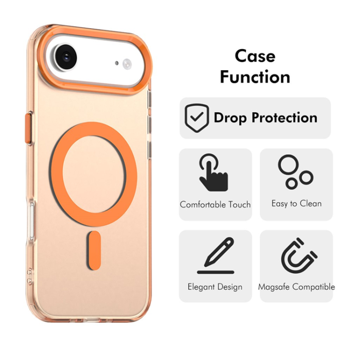 ENKAY - ENKAY iPhone Air Mobilskal MagSafe med 9H Härdat Glas - Vit