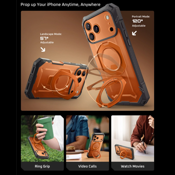 SupCase - Supcase iPhone 17 Pro Max Mobilskal Magsafe UB Grip Pro - Coral