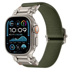 A-One Brand - Apple Watch 42/44/45/46/49mm Armband Nylon - Grön