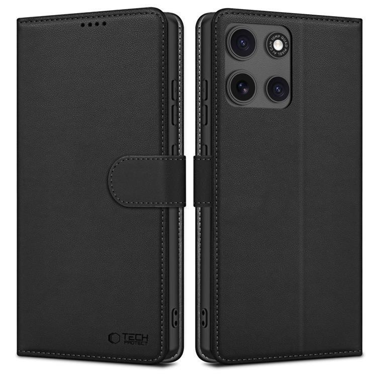 Tech-Protect Motorola Moto G15/G15 Power Plånboksfodral - Matte Svart | 2353 | AlltMobil