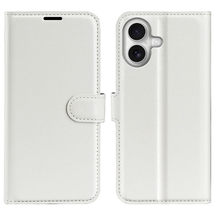 AMORUS iPhone 17 Plånboksfodral Flipstativ Litchi - Vit | 2353 | AlltMobil