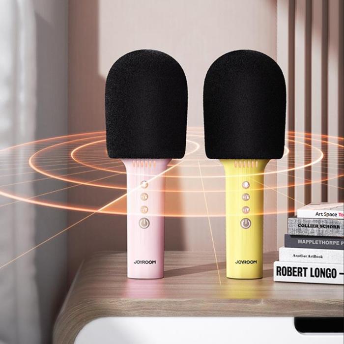 UTGATT1 - Joyroom Trådlös Karaokemikrofon Högtalare 1200mah - Rosa