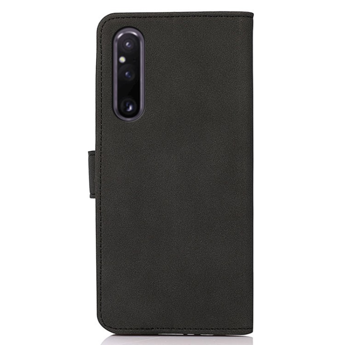 KHAZNEH - KHAZNEH Sony Xperia 1 V Plånboksfodral Textured Flip - Svart