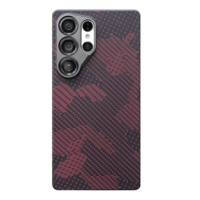 Galaxy S25 Ultra Mobilskal MagSafe Kevlar - Camouflage Röd | 2353 | AlltMobil