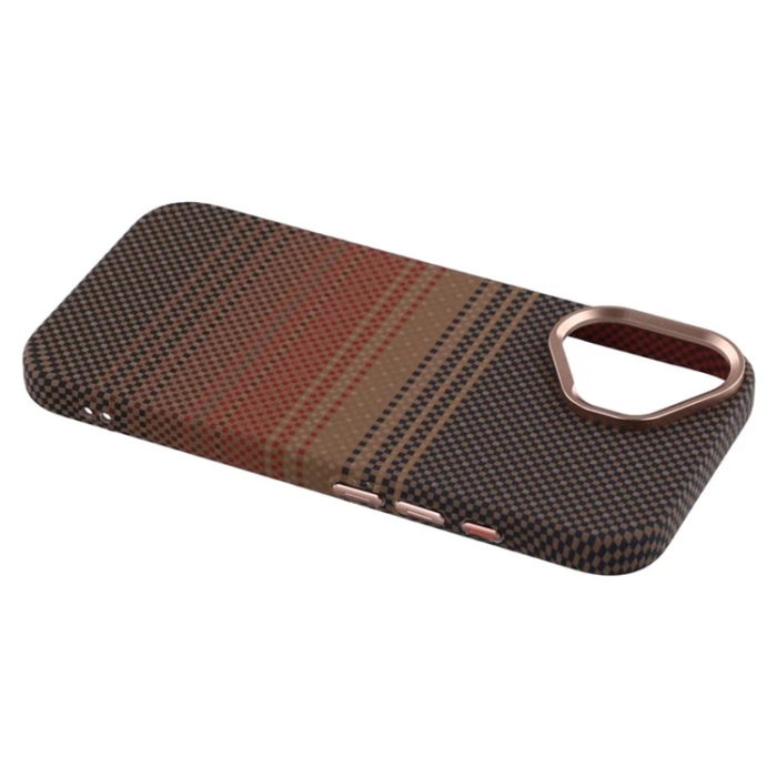 A-One Brand - iPhone 16 Plus Mobilskal Magsafe Kevlar Aramid Fiber - Guld