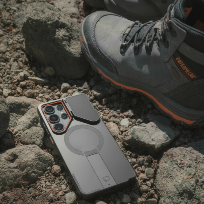 Tech-Protect - Tech-Protect Mobilskal För Galaxy S26 Ultra Magsafe Kevlar Aura - Svart/Orange