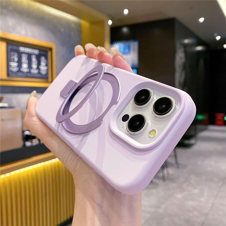 Mobilskal för iPhone 15 Pro Max MagSafe Liquid Silikon Kickstand - Lila | 2353 | AlltMobil