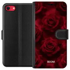 Gustaf - Pl&aring;nboksfodral till Apple iPhone SE (2020) med Crimson Rose