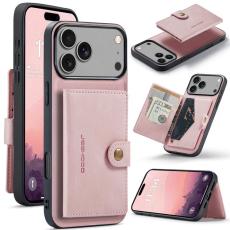 OEM - JEEHOOD Mobilskal till iPhone 17 Pro Konstl&auml;der Plast Avtagbar - Rosa