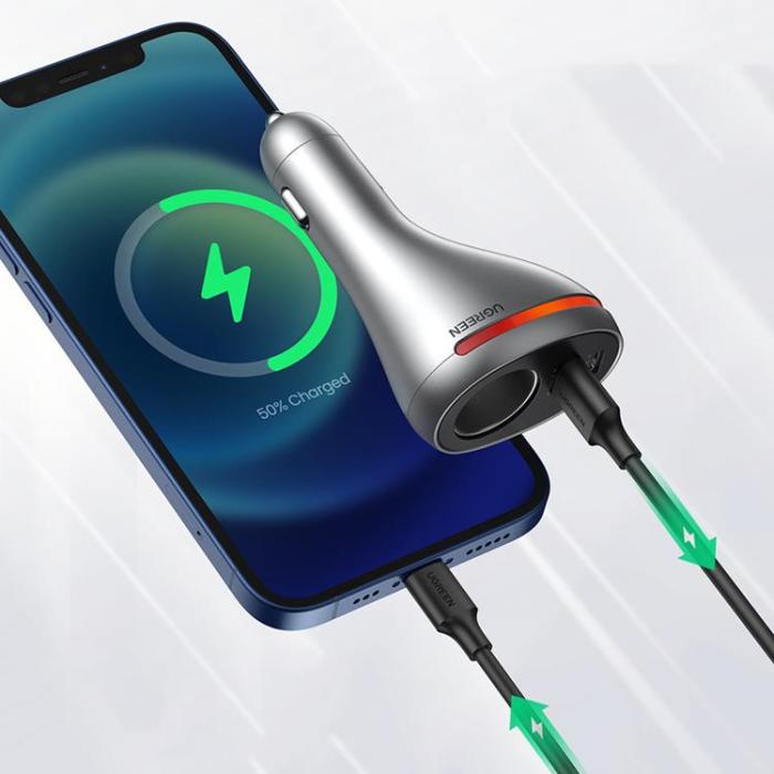 Ugreen - Ugreen USB Typ-C QC PD 24W Billaddare - Silver