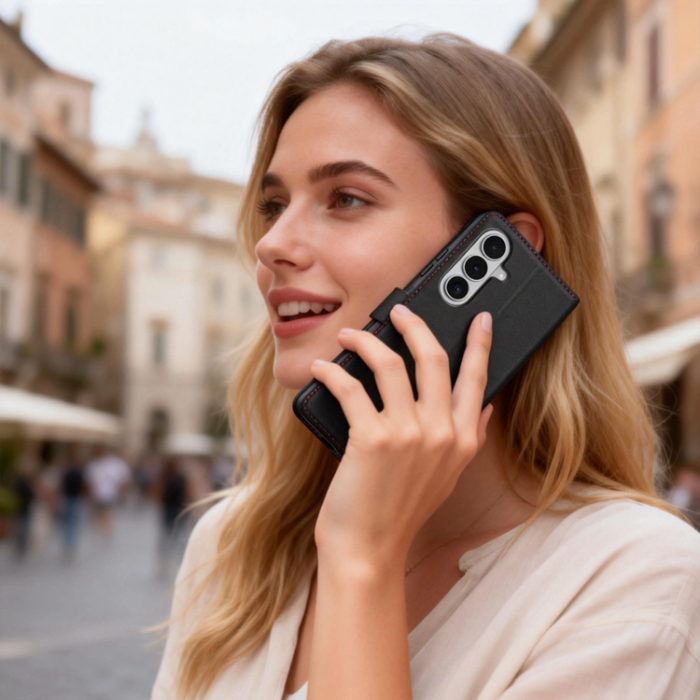 Tech-Protect - Tech-Protect Plånboksfodral För Galaxy S26 - Svart/Röd