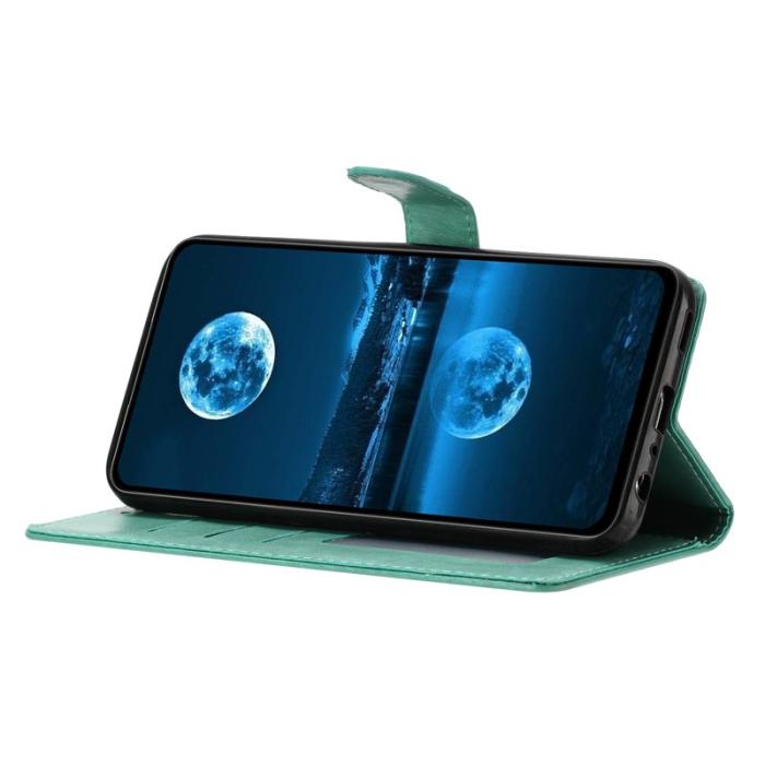 OEM - Samsung Galaxy S26 Plus Plånboksfodral Konstläder Ställfunktion - Grön